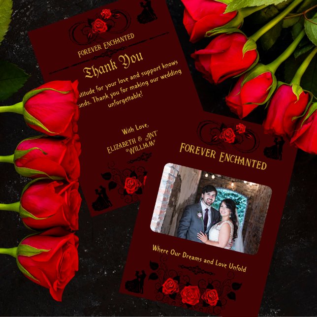 Enchanted Elegance Wedding  Thank You Card (Creator Uploaded)