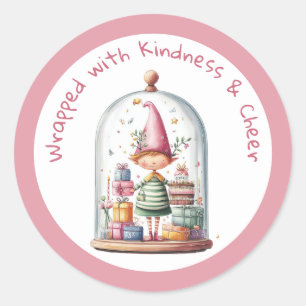 Enchanted Elf   North Pole Christmas  Classic Round Sticker