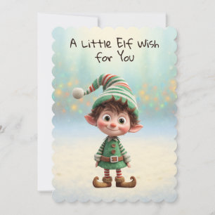 Enchanted Elf   North Pole Christmas Magic Holiday Card
