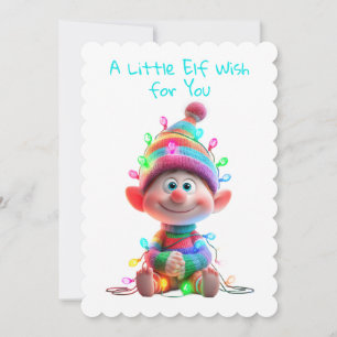 Enchanted Elf   North Pole Christmas Magic Holiday Card