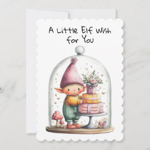 Enchanted Elf   North Pole Christmas Magic Holiday Card