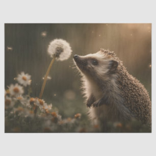 "Enchanted Encounter" Hedgehog and Dandelion Tissue Paper