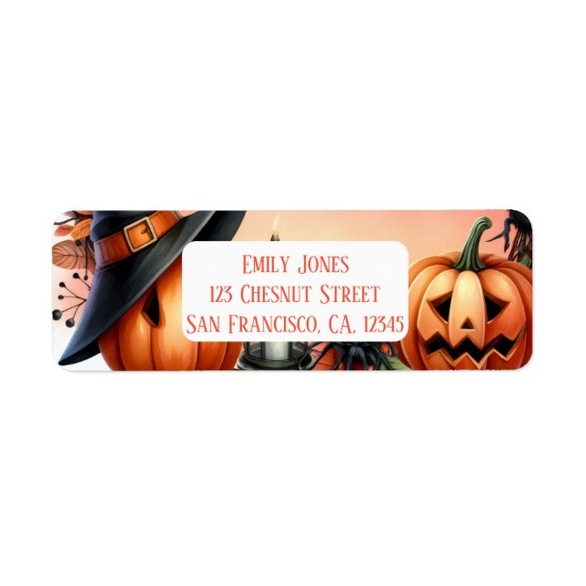  Enchanted Eve - Festive Halloween  Return Address Label (Front)