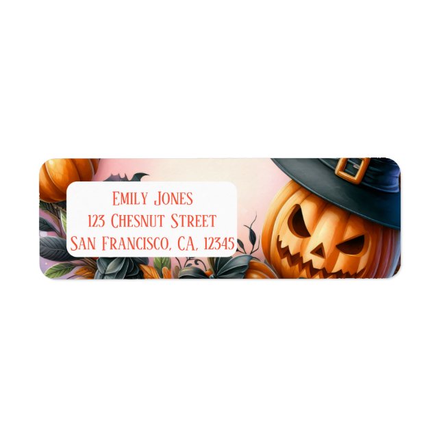  Enchanted Eve - Festive Halloween  Return Address Label (Front)