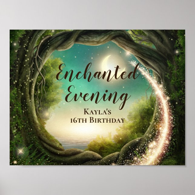 Enchanted Evening Birthday Poster (Front)