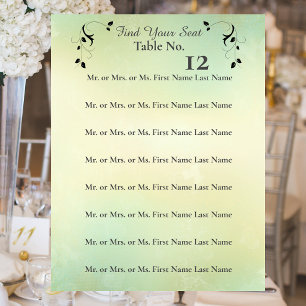 Enchanted Evening Glow Wedding Seating Sign