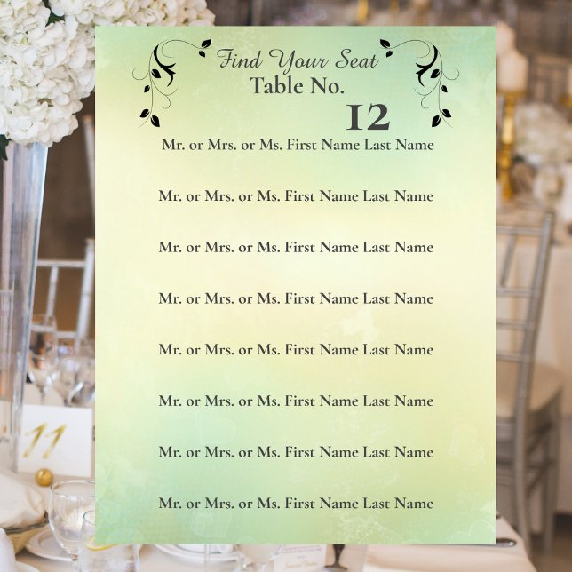 Enchanted Evening Glow Wedding Seating Sign (Creator Uploaded)