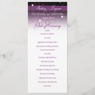 Enchanted Evening Nighttime Wedding Program