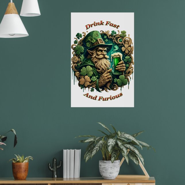 Enchanted Evening of Ale A Leprechauns Toast 24x36 Poster (Living Room 1)