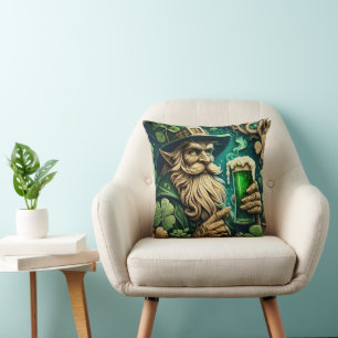 Enchanted Evening of Ale A Leprechauns Toast Cushion