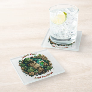 Enchanted Evening of Ale A Leprechauns Toast Glass Coaster