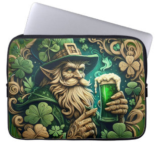 Enchanted Evening of Ale A Leprechauns Toast Laptop Sleeve