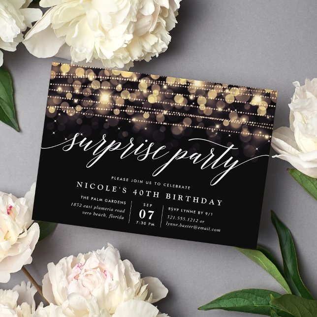 Enchanted Evening Surprise Party Invitation (Creator Uploaded)