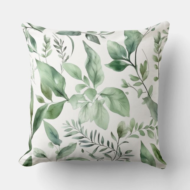 Enchanted Evergreen Ballet Botanical Cushion (Front)