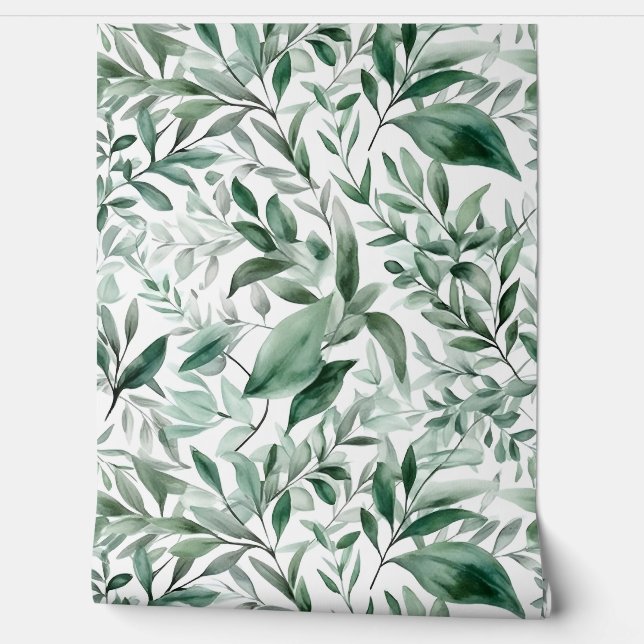Enchanted Evergreen Ballet Botanical Wallpaper (Unrolling)