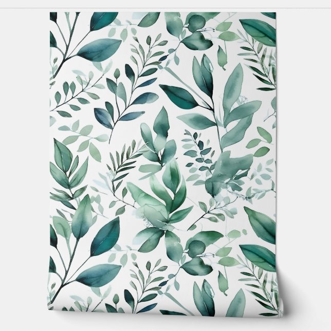 Enchanted Evergreen Ballet Botanical Wallpaper (Unrolling)