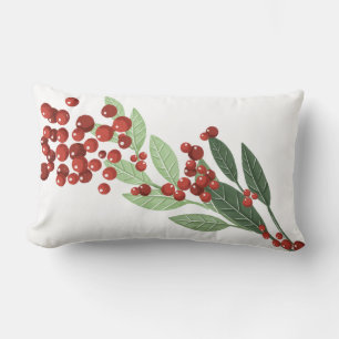 Enchanted Evergreen Elegance Christmas Lumbar Cushion