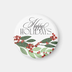 Enchanted Evergreen Elegance Christmas Magnet