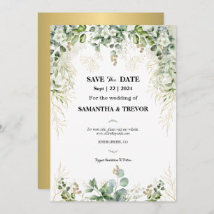 Enchanted Evergreens: Save The Date  Invitation