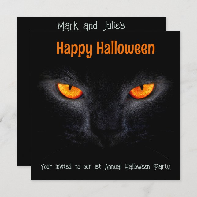 Enchanted Eyes & Midnight Whispers Invitation (Front/Back)