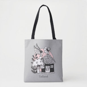Enchanted Fairy And Fairy House Tote Bag