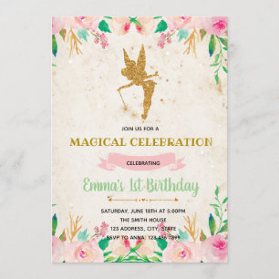 Enchanted fairy birthday invitation