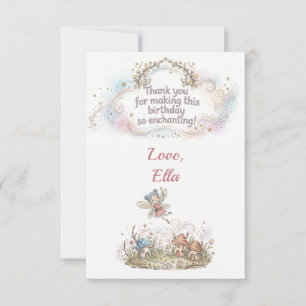 Enchanted Fairy Birthday Thank You Card