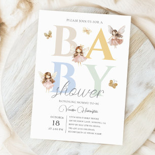 Enchanted Fairy Colourful Baby Shower Invitation