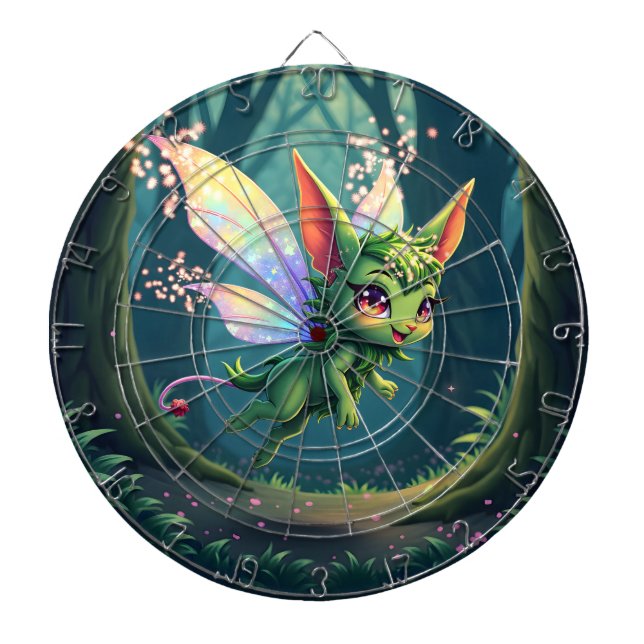 Enchanted Fairy Critter – Magical Forest Sprite  Dartboard (Front)
