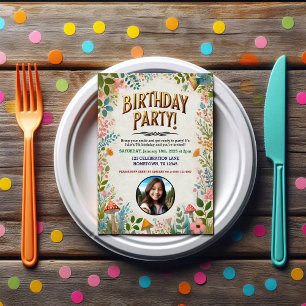 Enchanted Fairy Floral Birthday Invitation