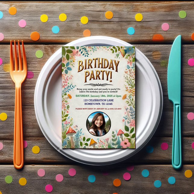 Enchanted Fairy Floral Birthday Invitation (Creator Uploaded)