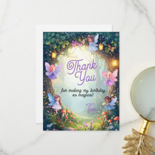 Enchanted Fairy Forest Thank You Card (Flat)