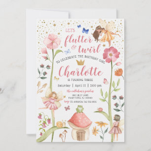 Enchanted Fairy Garden Birthday Invitation