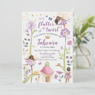 Enchanted Fairy Garden Birthday Invitation