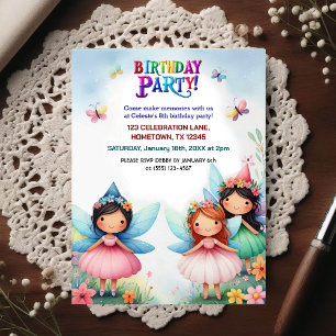 Enchanted Fairy Garden Birthday Party Invitation Postcard