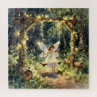 Enchanted Fairy in a Jar in a Magical Forest Jigsaw Puzzle