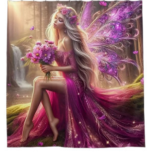 Enchanted Fairy in the Forest Shower Curtain