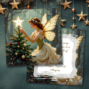 Enchanted Fairy Personalized Christmas Holiday Card