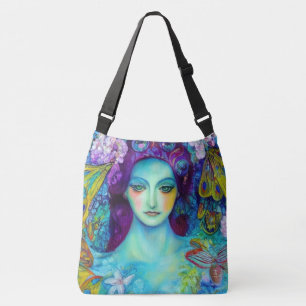 Enchanted Fairy Queen with Butterflies Crossbody Bag