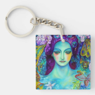 Enchanted Fairy Queen with Butterflies Key Ring