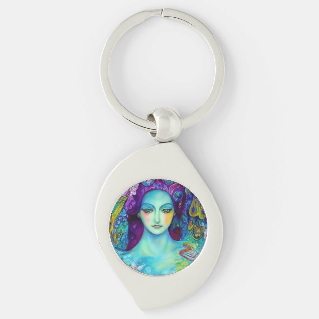 Enchanted Fairy Queen with Butterflies Key Ring (Front)