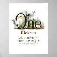 Enchanted Fairy Tale 1st Birthday Welcome Sign