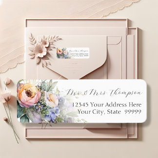 Enchanted Fairy Tea Party Floral Baby Address Return Address Label