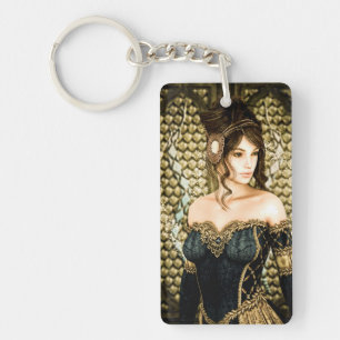 Enchanted Fairytale Princess Portrait Key Ring
