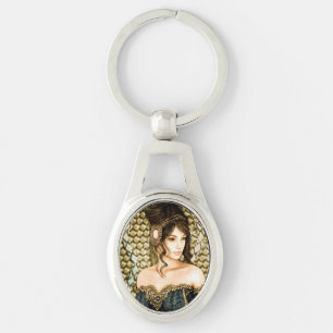 Enchanted Fairytale Princess Portrait Key Ring