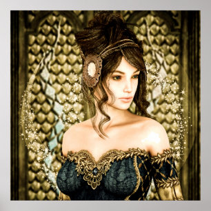 Enchanted Fairytale Princess Portrait Poster
