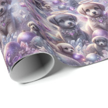 Enchanted Fairytale Puppy Wrapping Paper