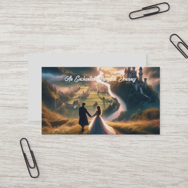 Enchanted Fairytale Walk Landscape Bookmark  Business Card (Front/Back In Situ)