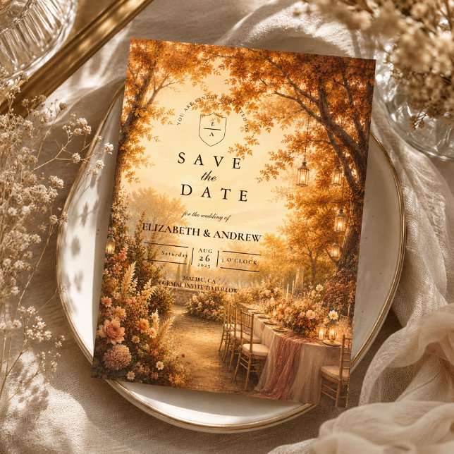 Enchanted Fall Backyard Wedding Save The Date (Creator Uploaded)