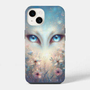 Enchanted Fantasy Cosmic Deer Eyes Art - Ethereal iPhone 14 Case